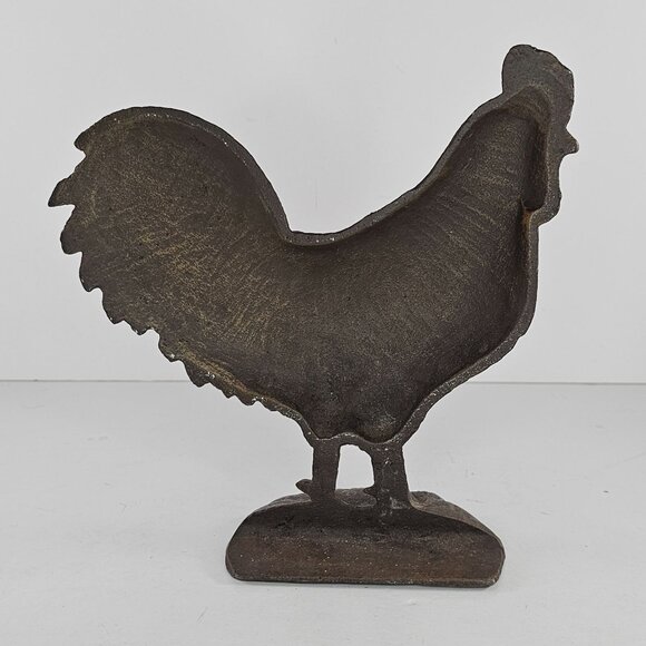 Vintage Rooster Chicken Doorstop Wedge Farmhouse Decor - Picture 5 of 9